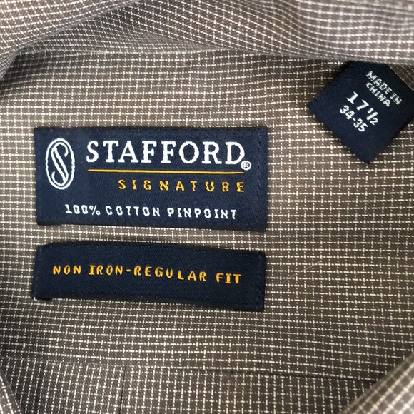 NEW WITH TAGS - Mens 17.5 (34-35) Dress Shirt. - Picture 2 of 4